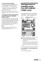 Preview for 11 page of Sony HCD-LX90AV - Compact Hi-fi Stereo System Operating Instructions Manual