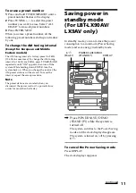 Предварительный просмотр 11 страницы Sony HCD-LX90AV - Compact Hi-fi Stereo System Operating Instructions Manual