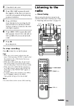 Preview for 15 page of Sony HCD-LX90AV - Compact Hi-fi Stereo System Operating Instructions Manual