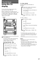 Preview for 21 page of Sony HCD-LX90AV - Compact Hi-fi Stereo System Operating Instructions Manual