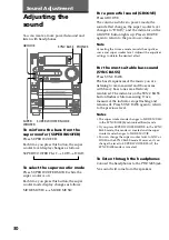 Preview for 30 page of Sony HCD-LX90AV - Compact Hi-fi Stereo System Operating Instructions Manual