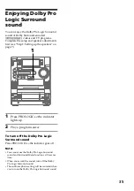 Предварительный просмотр 35 страницы Sony HCD-LX90AV - Compact Hi-fi Stereo System Operating Instructions Manual