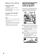 Предварительный просмотр 42 страницы Sony HCD-LX90AV - Compact Hi-fi Stereo System Operating Instructions Manual