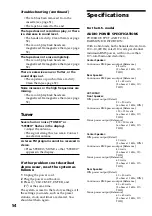 Preview for 54 page of Sony HCD-LX90AV - Compact Hi-fi Stereo System Operating Instructions Manual