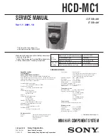 Sony HCD-MC1 Service Manual предпросмотр