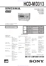 Preview for 1 page of Sony HCD-MD313 Service Manual