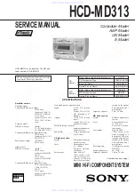 Sony HCD-MD313 Service Manual предпросмотр