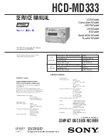 Предварительный просмотр 1 страницы Sony HCD-MD333 - Hi Fi Cd/minidisc Component Service Manual