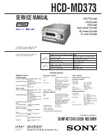 Предварительный просмотр 1 страницы Sony HCD-MD373 Service Manual