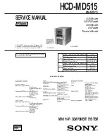 Sony HCD-MD515 - Component For Dhcmd515 Service Manual preview