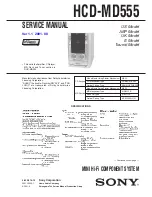 Preview for 1 page of Sony HCD-MD555 Service Manual