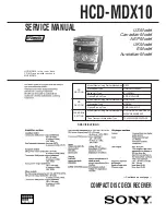 Sony HCD-MDX10 - Compact Disk Deck Receiver Component Service Schematics предпросмотр