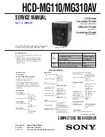 Sony HCD-MG110 Service Manual предпросмотр