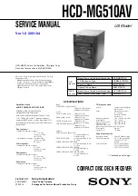 Preview for 1 page of Sony HCD-MG510AV Service Manual