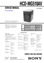 Предварительный просмотр 1 страницы Sony HCD-MG510AV Service Manual