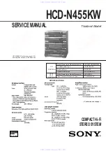 Preview for 1 page of Sony HCD-N455KW Service Manual