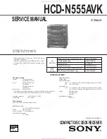 Preview for 1 page of Sony HCD-N555AVK Service Manual