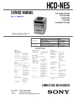 Sony HCD-NE5 Service Manual preview