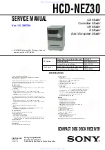 Sony HCD-NEZ30 - Cd Deck Receiver Component Service Manual предпросмотр