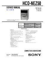 Sony HCD-NEZ50 Service Manual preview