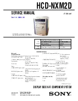 Preview for 1 page of Sony HCD-NXM2D Service Manual