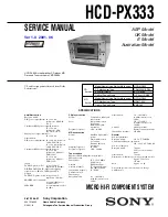 Предварительный просмотр 1 страницы Sony HCD-PX333 Service Manual