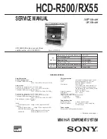 Sony HCD-R500 Service Manual preview