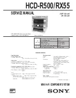 Sony HCD-R500 Service Manual предпросмотр