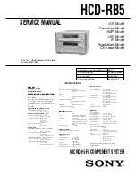 Sony HCD-RB5 Service Manual предпросмотр