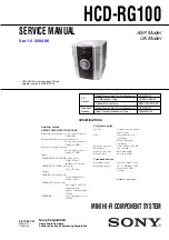 Preview for 1 page of Sony HCD-RG100 Service Manual