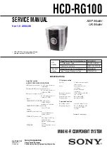 Sony HCD-RG100 Service Manual предпросмотр