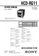 Sony HCD-RG11 Service Manual preview