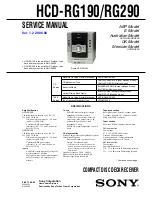 Preview for 1 page of Sony HCD-RG190 Service Manual