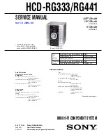 Sony HCD-RG333 Service Manual preview
