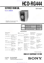 Sony HCD-RG444 Service Manual preview