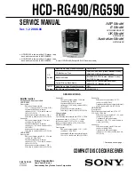 Sony HCD-RG490; HCD-RG590 Service Manual preview