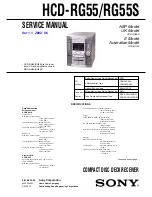 Preview for 1 page of Sony HCD-RG55 Service Manual