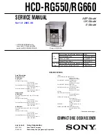 Preview for 1 page of Sony HCD-RG550 Service Manual