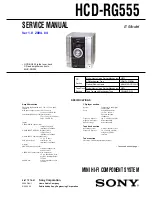 Sony HCD-RG555 Service Manual preview