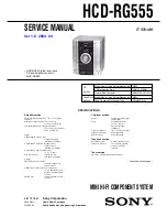 Sony HCD-RG555 Service Manual предпросмотр