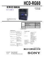 Preview for 1 page of Sony HCD-RG60 Service Manual