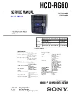 Sony HCD-RG60 Service Manual предпросмотр