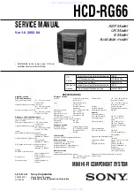 Preview for 1 page of Sony HCD-RG66 Service Manual