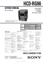 Предварительный просмотр 1 страницы Sony HCD-RG66 Service Manual