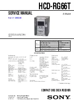 Предварительный просмотр 1 страницы Sony HCD-RG66T Service Manual