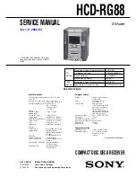 Preview for 1 page of Sony HCD-RG88 Service Manual