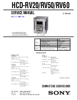 Preview for 1 page of Sony HCD-RV20 Service Manual