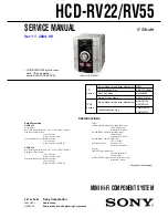 Preview for 1 page of Sony HCD-RV22 Service Manual