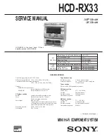 Sony HCD-RX33 Service Manual preview