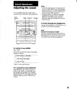 Предварительный просмотр 29 страницы Sony HCD-RX66 - Component For Mhcrx66 Operating Instructions Manual